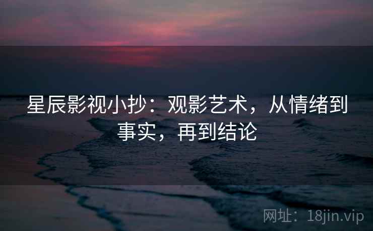 星辰影视小抄：观影艺术，从情绪到事实，再到结论