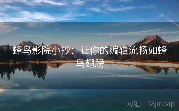 蜂鸟影院小抄：让你的编辑流畅如蜂鸟翅膀