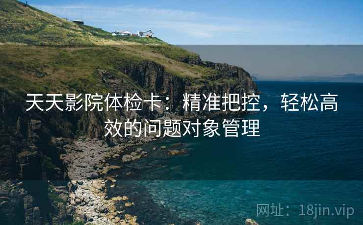 天天影院体检卡：精准把控，轻松高效的问题对象管理